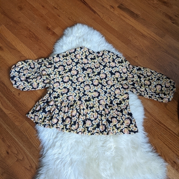 Free PEOPLE Highlander Printed Pullover Blouse Top Boho Xs - Picture 9 of 13